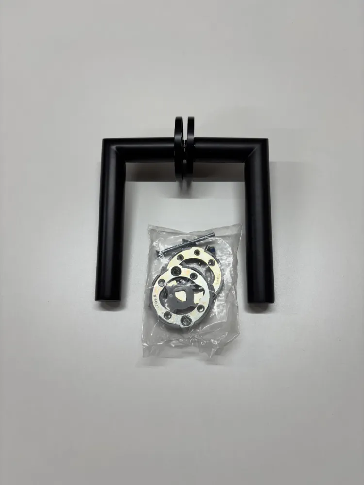 Zwarte deurklink Hardbrass Lissabon 