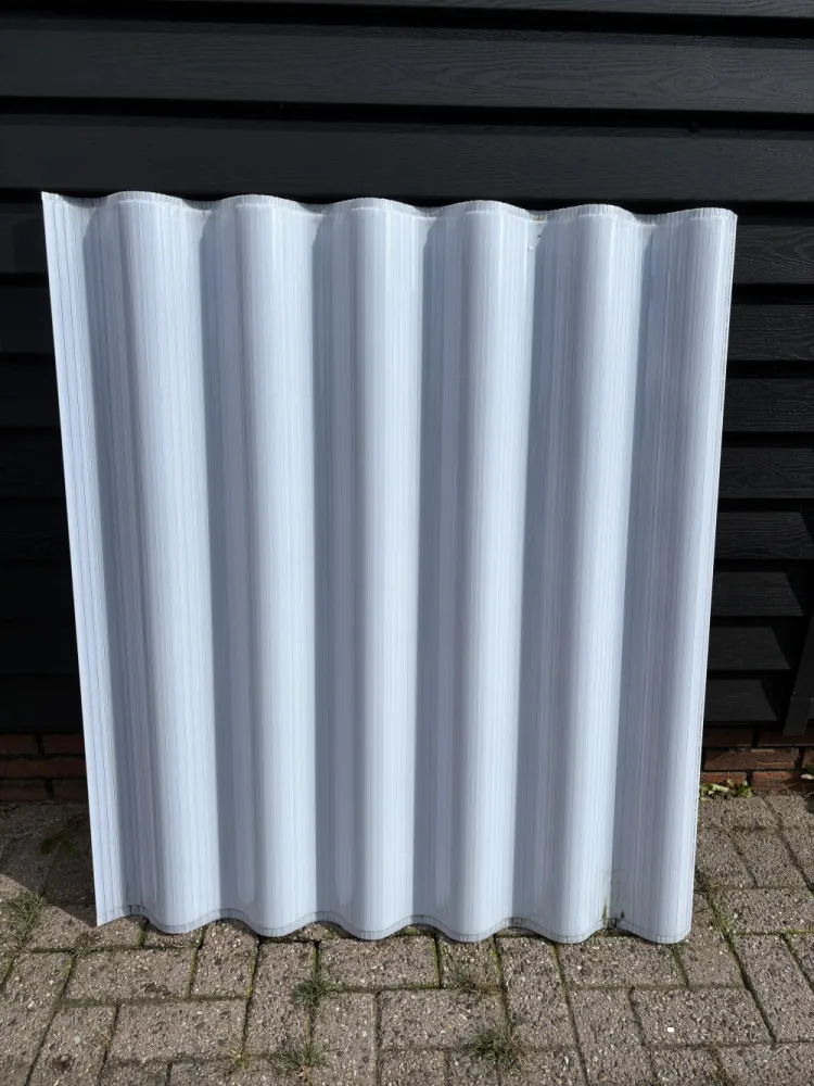 Polycarbonaat Golfplaat Driewandig opaal 110cm x 125cm