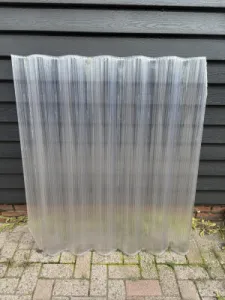 Polycarbonaat Golfplaat Driewandig helder 110cm x 125cm