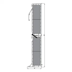 Stapelbare PVC-opstand 20/00 EP-S voor verhoging (20cm) lichtkoepel of platdakraam met 4 inserts 0600 x 0900 mm