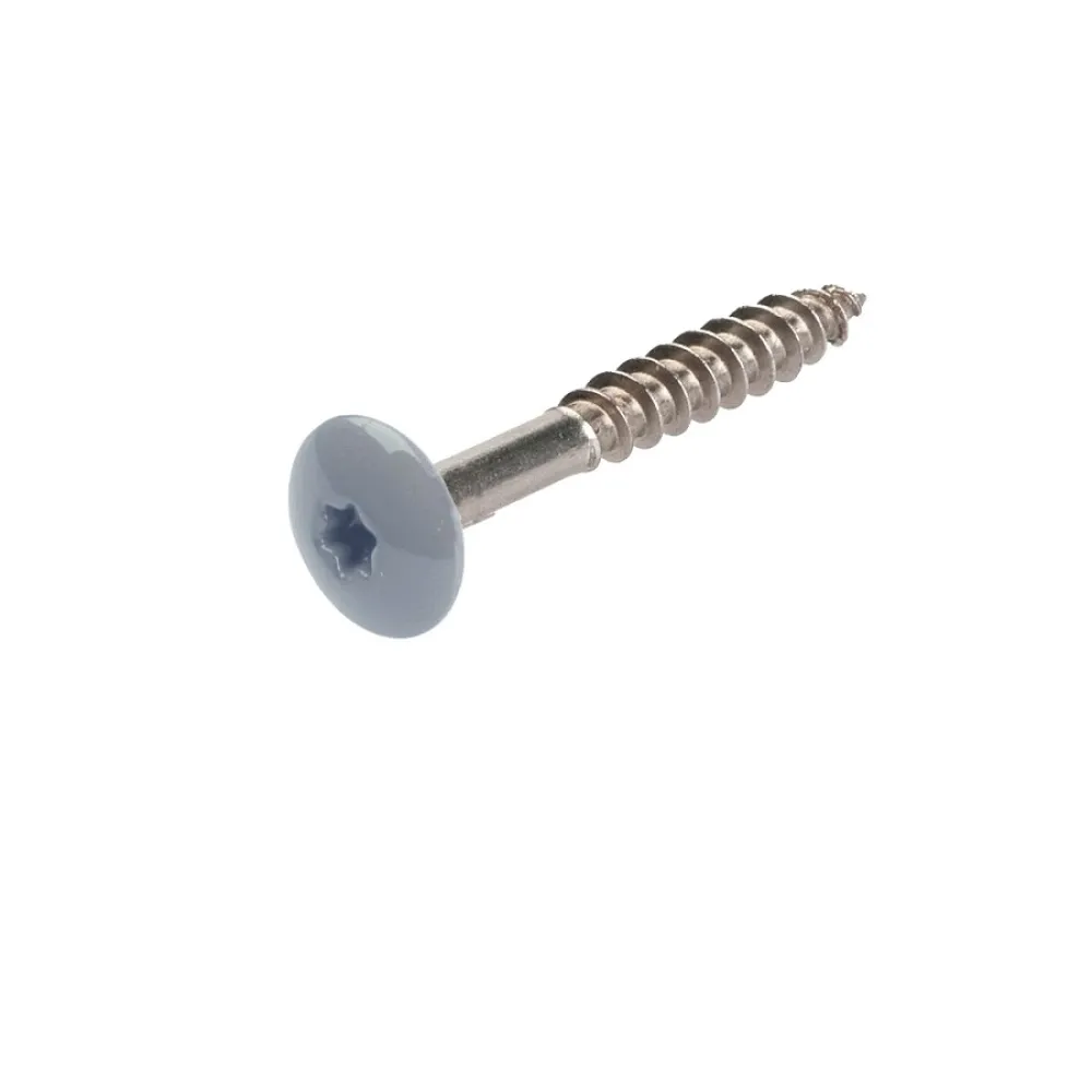 Inox A4 HPL schroeven Grijs RAL7037 d12x4,8x38mm 100st